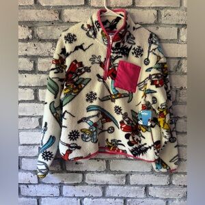 NWT Women’s  Mickey and Friends Skiing Fleece Adult Small